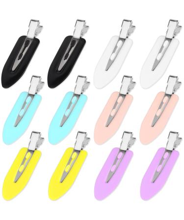 No Bend Hair Clips 12 Pcs No Crease Hair Clips Creaseless Hair Clips For Makeup Application Non Crease No Dent Makeup Hair Clips For Bangs Duck Billed Flat Hair Clips For Styling Women Girls 12 Count