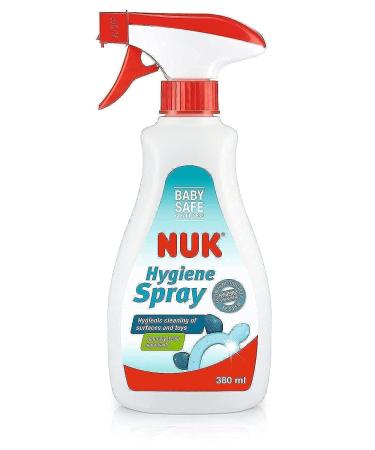 NUK Hygiene Spray | 380 ml | Anti Bacterial Spray Cleaner | Mild Baby-Safe Formula | Kills 99.9% of Germs & Bacteria Hygiene Spray Single