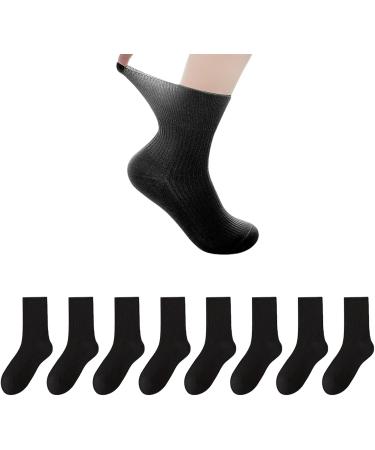 Diabetic Ankle Socks for Men & Women-Wide Non Binding Socks Quarter Length Socks for Women & Men (4PAIRSBLACK) - Buy Online on GoSupps.com
