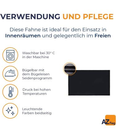 Buy AZ FLAG Solid Black Flag 150x90cm - Premium Quality Single Flag | International Shipping Available - Buy Online on GoSupps.com