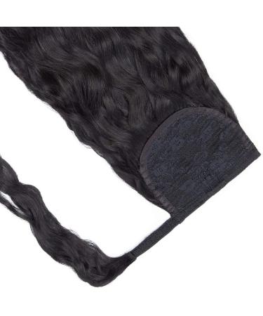 Sego Ponytail Extension - Real Hair Braid Wavy Clip-In 20 (50cm) Black #1 95g - Premium Hair Piece for Instant Length & Volume - Buy Online on GoSupps.com