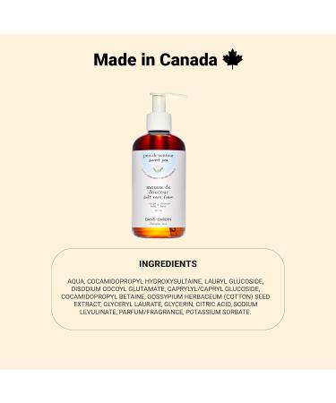DANS UN JARDIN - Duo Soft Care Foam For Baby Made in Canada with 95% of Natural Origin Ingredients - 2 in 1 Body & Hair Wash - Sweet Pea Scent - Skin-Friendly - Gentle On The Skin - Vegan - 2x245ml - Buy Online on GoSupps.com