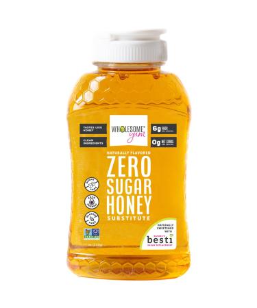 Wholesome Yum Zero Sugar Honey Substitute (Keto Honey) - Natural Sugar Free Honey Alternative With Monk Fruit & Allulose - Zero Net Carbs, Non GMO, Gluten Free, No Aftertaste (11 oz)