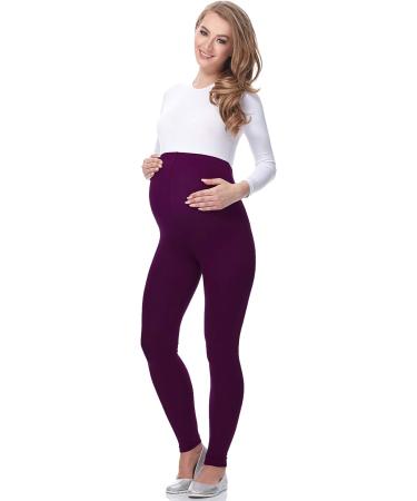 Be Mammy Maternity Long Leggings - XL Plum | Comfortable Pregnancy Pants - Buy Online on GoSupps.com