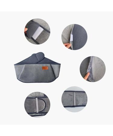 3 in 1 Rubber Hot Water Bottle - Soft Fleece Cover for Neck Shoulder Back and Leg Relief | Gray Heat Bottle for Comfort - Buy Online on GoSupps.com