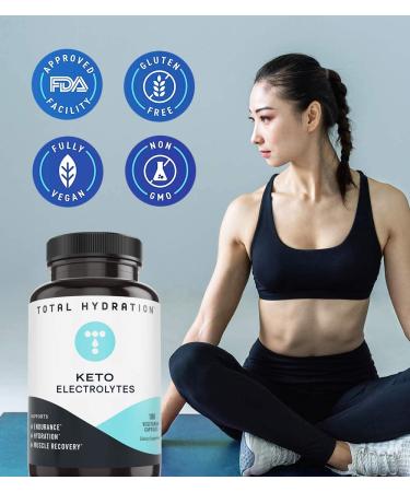 Total Hydration Keto Electrolyte (100ct) - Endurance & Hydration Pills with Magnesium, Calcium, Sodium, Potassium & Chloride - Vegan-Friendly and Rejuvenating Formula - Buy Online on GoSupps.com