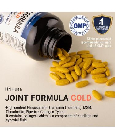 Dr.K&C HNHusa Joint Formula Gold - 120 Tablets for Joint Health Support with Turmeric Glucosamine & Collagen - Strength Supplement - Buy Online on GoSupps.com
