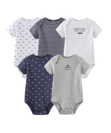 MAMIMAKA Baby Bodysuits Baby Pants Trousers Baby Clothes Short Sleeve Bodysuits Onesies for Baby Boys and Girls Bodysuits-7 0-3 Months