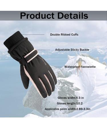 Ottsas Women's Pink Touchscreen Ski Gloves - Waterproof & Windproof - Buy Online on GoSupps.com