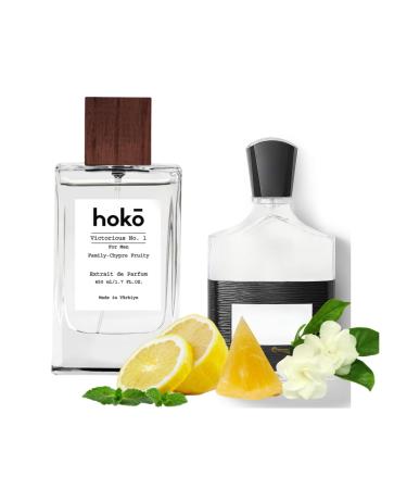 HOKO Victorious No. 1 Inspired by Creed's Aventus Extrait de Parfum for Men 1.7 Oz/50 ML upto 30% Oil Concentration Long-Lasting upto 10+ Hours Vegan Luxury Cologne 1.7 Fl Oz (Pack of 1) Aventus