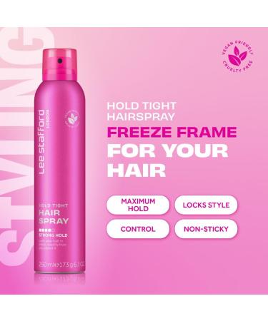 Lee Stafford Hairspray | Hold Tight Hair Spray - Best Strong Long Lasting Extra Hold Styling Mist Anti Frizz Freeze in Place Adds Shine Volumizing Unscented Lightweight 6.1 Oz - Buy Online on GoSupps.com