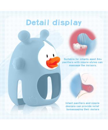 Silicone Duck Baby Teether Toy for Infants 3+ Months - BPA Free and Easy to Clean - Buy Online on GoSupps.com