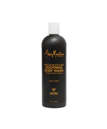 SheaMoisture Soothing Body Wash for Acne Treatment African Black Soap Paraben Free Body Wash 13 Fl Oz (Pack of 1)