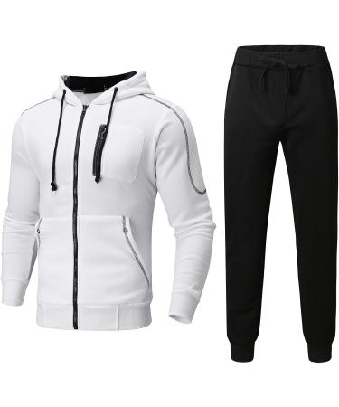 Hanxiulin Men's Training Suit - Casual Jogging Jacket & Pants Set | Sportswear with Hood | Available in 3XL - Ideal for Active Lifestyle - Buy Online on GoSupps.com