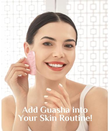 Colorfarm Gua Sha Facial Tools for Face & Eye Puffiness Relief - 100% Jade & Rose Quartz Stones - Buy Online on GoSupps.com