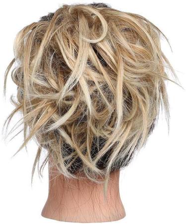 Sandy Blonde to Bleach Blonde Tousled Hair Extensions Scrunchie - Instant Ponytail Wig for Tousled Updo Hairstyle - Buy Online on GoSupps.com