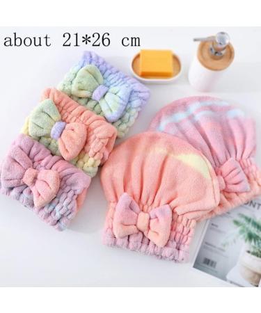 Microfiber Rainbow Bow Shower Cap - Quick Dry Hair Towel & Shower Wrap for Women | Fast International Shipping - Buy Online on GoSupps.com