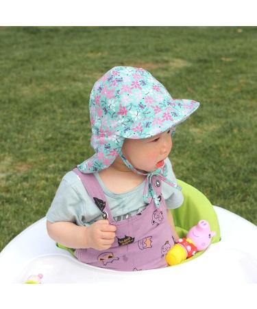 LACOFIA Baby Sun Protection Beach Hat | Toddler Adjustable Flap Cap for Kids 2-5 Years - Frog Design - Buy Online on GoSupps.com