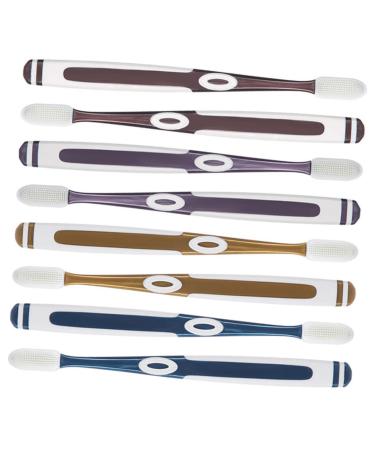 Mobestech 8st nano toothbrush superfine toothbrush gum care with toothbrush hand toothbrush tooth hygiene oral hygiene adults sensitive replacement head tooth flap bristles child pebbles