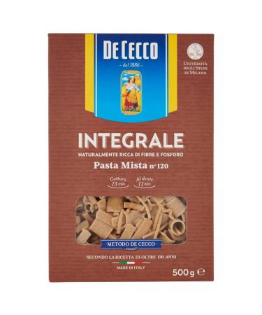 Italian Gourmet E.R. Pack of 10 De Cecco Pasta Mista Integrale No. 120 Italian pasta 500g + polpa Italian Gourmet 400g