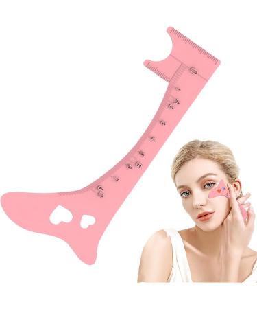 Eyebrow Drawing Guide - Silicone Eyebrow Makeup Mapping Template | Brow Positioning Ruler Professional Quick Eye Makeup Tool Shaping Grooming Stencil Pink - Buy Online on GoSupps.com