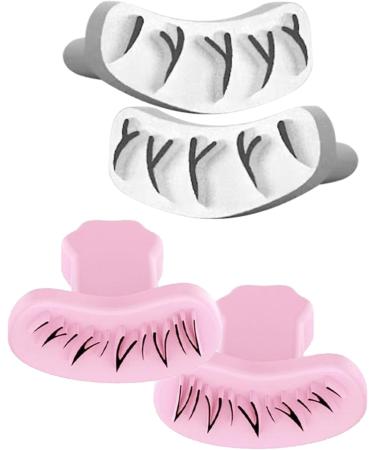 Lower Lash Stamp Eyelash Stamp for Beginner 1 Pair DIY Natural Long Lasting Lower Lash Stamp for Makeup Silicone Eyelash Stamps Tool for Woman Girls Style 2 - Buy Online on GoSupps.com