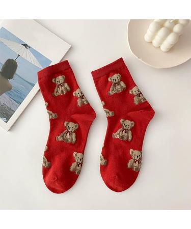 Chinese New Year Red Socks Gift | Cute Girl Cotton Socks | EU 36-40 / US 5.5-9 | Style 4 - Buy Online on GoSupps.com