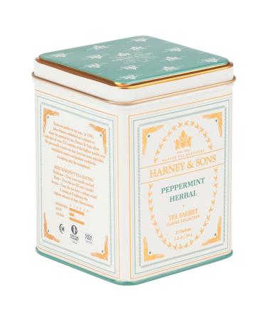 Harney and Sons Peppermint Tea, 20 Sachets 1.2 oz Tea Peppermint Herbal, 20 sachet tin 20 Count (Pack of 1)