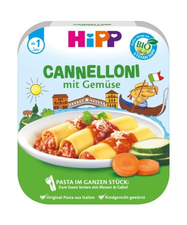 HiPP Cannelloni with vegetables pack of 6 (6 x 250 g) H 8641 Cannelloni/vegetables 250g 250g Single - Buy Online on GoSupps.com