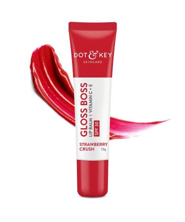Strawberry Lip Balm for Moisturization (0.40 Fl Oz) | Soft and Naturally Pink Lips | Tinted Lip Balm with SPF 30 & Vitamin C + E | Lipbalm for Dry & Dark Lips | Lip Balm for Women