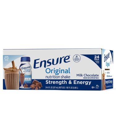 Ensure Original Nutrition Shake Milk Chocolate 8 Fl Oz - Pack of 24 | 192 Fl Oz Total - Buy Online on GoSupps.com