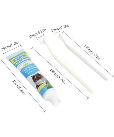 Pet Toothpaste Toothbrush Kit Long Handled Ultra-Soft Bristle Toothbrush Pet Cat Teeth Care Cleaning Cat Cleaning Kit - Buy Online on GoSupps.com