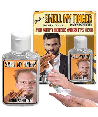 Gears Out Smell My Finger Hand Sanitizer Gel  2 oz bottle  Funny Stocking Stuffers  Gag Gifts for Men  Dude Gift  Sanitizers for Guys - Sanitizer