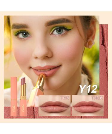 Oulac Nude Peach Creamy Matte Lipstick - Soft Satin Finish, Moisturizing Formula, Rich Color, Vegan & Cruelty-Free | Joyful (Y12) - Buy Online on GoSupps.com