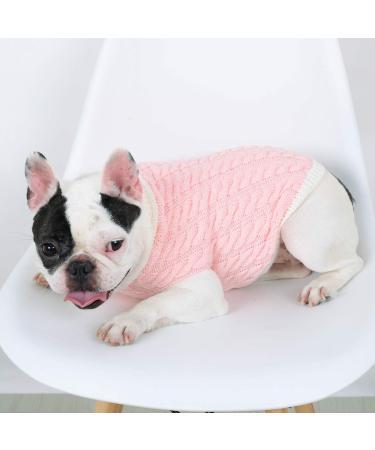 PetyOung Dog Sweater Vest - Warm Knitting Coat for Small & Medium Dogs - XL Light Pink Winter Sweater - Buy Online on GoSupps.com