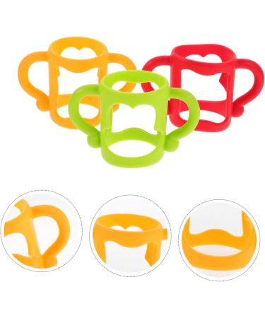 Abaodam 3 pcs Silica Gel Silicone Bottle Handle Wide Mouth Handle Bottle Holder Bottle Soft Handles Soft Handle Feeding Bottle - Buy Online on GoSupps.com
