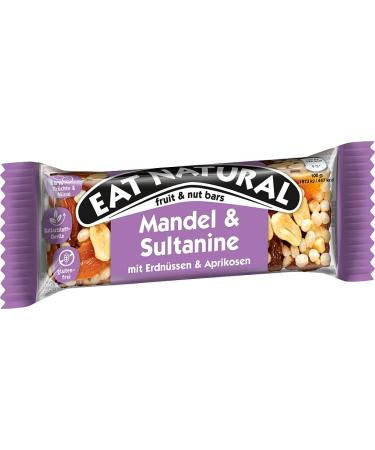 EAT NATURAL - Barres sans gluten - Amandes raisins secs abricots & cacahu tes - 12 barres de 40g - Buy Online on GoSupps.com