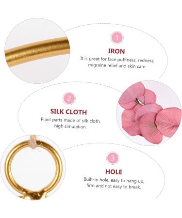 Cabilock Wrought Iron Gate Hanging Wreath Emblems Simulation Garland Hanging Garland Wall Decoration Door Rosy 20x20cm - Buy Online on GoSupps.com