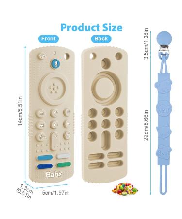 Hotut Baby Remote Control Bite Ring - 2 Pack BPA-Free Silicone Dental Aid with Pacifier Chains - Safe Baby Toys for 3 Months+ - Buy Online on GoSupps.com
