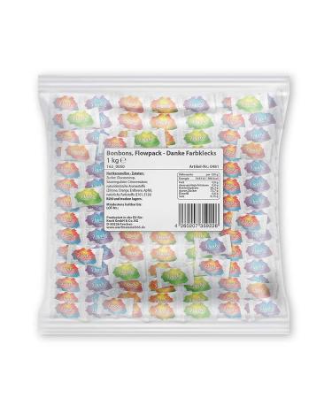 Thank You Color Splash Candies with Fruit Filling - 1 Kg | International Shipping Available - Buy Online on GoSupps.com