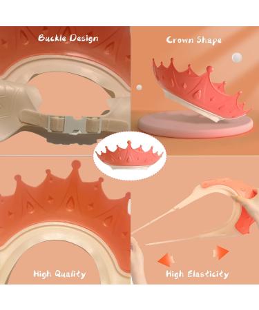 KAMHBE Kids Shower Cap Shield - Adjustable Crown Hair Wash Visor for Eyes, Ears & Face (Red) - Buy Online on GoSupps.com