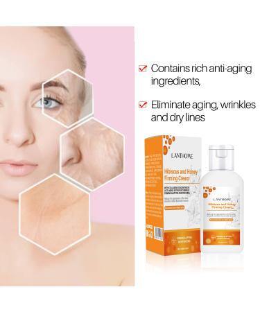 Buy Hibiscus & Honey Firming Cream - Neck & Skin Tightening Lotion with Collagen & Hyaluronic Acid | Reduces Neck Lines Firms & Smooths | 60ML International Shipping Available - Buy Online on GoSupps.com