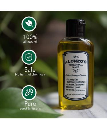 Alonzo's Sensational Shave - All-Natural Shaving Oil for Men - 2 oz Bottle - Calms Irritated Skin from Razor Burn - Buy Online on GoSupps.com