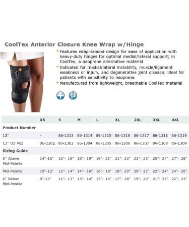Corflex CoolTex Hinged Knee Brace-L - Open Popliteal | Anterior Closure Wrap Around for Support - Buy Online on GoSupps.com