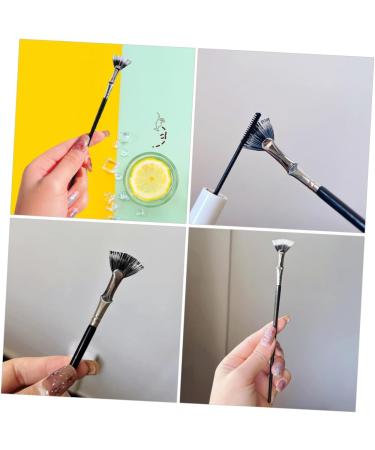 Eyelash Brush Eyelash Comb Separator Mascara Angled Fan-Shaped Eyelash Applicator for Eyelash Cream Eyelash Stick Brush Sector Extension Aluminium Tube - Buy Online on GoSupps.com