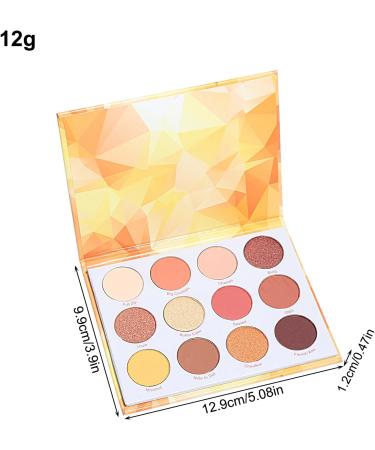Colorful Eyeshadow Palette | 12 Colors Matte Yellow Glitter Eyeshadow Multifunctional Waterproof High Brightness Cosmetics Eyeshadow Supplies for Eye Makeup Long Lasting for Boys Teens Littryee - Buy Online on GoSupps.com