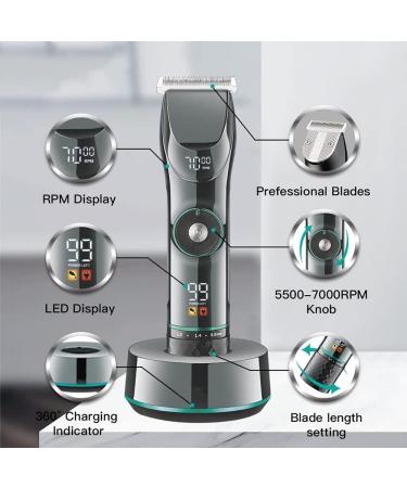 Professional Electric Hair Clipper with Digital Display | High Power Variable Speed Hair Cutting Tool for Salon Use | International Shipping Available - Buy Online on GoSupps.com