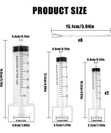 Baby Bird Feeding Syringe Set 10ml 20ml 60ml Pet Parrot Feeding Syringe with Tubes Bird Syringe Feeder Measuring Syringe Tools for Feeding Small Animals Scientific Industrial Labs (10ml+20ml+60ml) - Buy Online on GoSupps.com