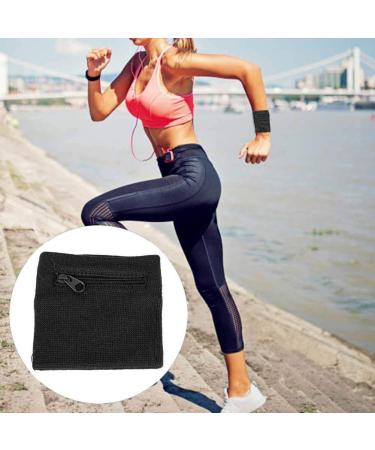 Buy Sports Bracelet Zipper Workout Wallet - Gym Wrist Bag for Cycling & Running | Waterproof Black | Coin & Keys Storage - Buy Online on GoSupps.com