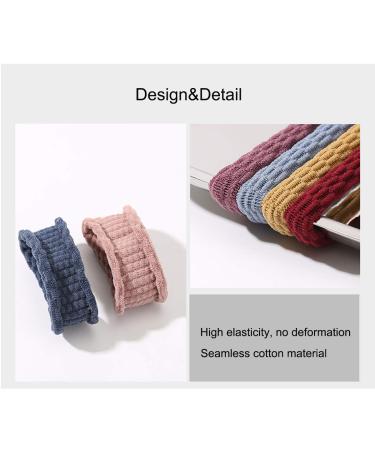 50PCS Seamless Cotton Elastic Hair Ties for Women - 4 Styles, 20 Colors - Buy Online on GoSupps.com